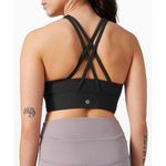 Lululemon Energy High-Neck Longline Black Sports Bra Size 2 Photo 1