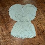 Grey Lab Los Angeles loungewear sage green comfy casual XS romper Blue Photo 4