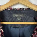 Ann Taylor Red & Blue Fringe Tweed Blazer Jacket 8 Photo 3