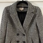 Loft Ann Taylor  herringbone double breasted short wool blend peacoat Sz MP Photo 1
