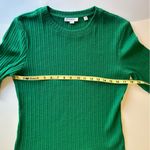 Vince ribbed elbow sleeve crew neck T-shirt (L, Emerald) Photo 9