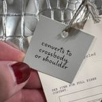 A New Day Womens Crossbody Purse Handbag Silver Faux Leather Photo 13