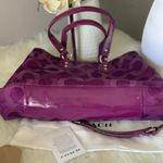 Coach  Ashley Dotted Op Art Purple Satchel /Shoulder Bag Photo 3