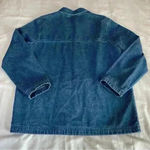 Classic Elements Denim Shirt Shacket Christmas Embroidered Size Medium Holiday Photo 7