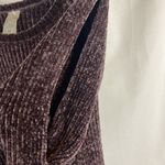 Calia by Carrie Underwood Deep Purple Chenille Peek Sleeve Sweater Size Medium Photo 6