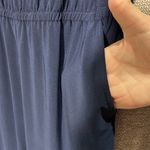 Clara Sun Woo Womens Size Medium Jumpsuit Sleeveless Wide Leg Navy Blue USA Made Photo 5