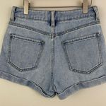 PacSun Light Wash Denim Blue High Waisted Cuffed Hem Mom Shorts Photo 6