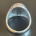 Cute black obsidian S925 silver ring size 6.5 Photo 3