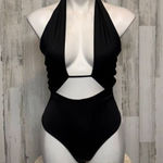 Windsor  Black Halter Cutout One-Piece bodysuit Women’s Size Small Photo 0