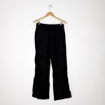 Athleta  Retreat Linen High Rise Wide Leg Pants Black Small Petite Photo 2
