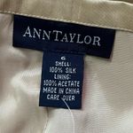 Ann Taylor  • NWT 100% Silk Tan/Gold Dress Pants Photo 4