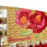 Betsey Johnson  Betseyville Playa de Betsey Studded Straw Pom-Pom Clutch Bag Photo 7