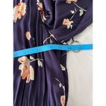 Anthropologie NWT Urban Outfitters Ecote Purple Floral Plunge V-Neck Long Sleeve Romper-10 Photo 4