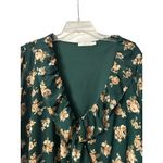 Lush Clothing Lush Women's Floral Long Sleeve Blouse Green Ruffle Neckline Size 3X Photo 10