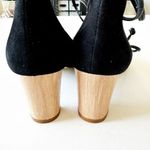 Talbots  Hillary‎ Black Suede Ankle Lace Up PeepToe Pumps Women's Size 6.5 NWOB Photo 5