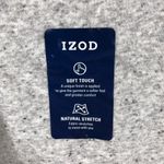 IZOD  Womens Sweatshirt Shirttail Hem Stretch Tie Waist Heathered Gray Plaid S Photo 2