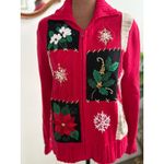 Vintage Heirloom Collectibles Christmas Cardigan Small Holiday Embroidered Red Size undefined Photo 1
