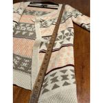 Aztec Tribal Cardigan Sweater Large Waterfall Open Front Boho Southwest Women’s Photo 6