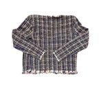 IRO  Frankie Blue, Pink, Black & Cream Tweed Blazer Jacket US XS Photo 4