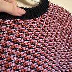 COS  Chunky Crewneck Knit Sweater Sz M Crochet Multi Color‎ Patterned Oversized Photo 5