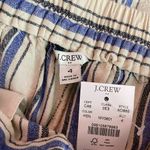 J.Crew Cotton Linen Blue striped Tie front shorts Classic Coastal womens 4 new Photo 7
