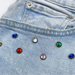 Levi's Levi’s Y2K Jewel Studded High Waisted Mom Jeans Light Wash Denim Size 24 Photo 16