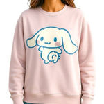 Sanrio Cinnamoroll Women’s Large  Light Pink Sweatshirt Cute Graphic Crew Neck Photo 0