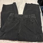 Vince  Washed Black Cargo Utility Denim Wide Leg Jean Pants Photo 6