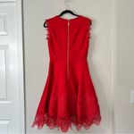 Bronx and Banco Antonia Red Sleeveless Lace Trim Mini Flared Dress Size US 6 Photo 8