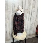 Ecru Velvet Boho Tank Top Medium – Floral Burnout Camisole Goth Romantic Peasant Photo 1