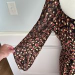 Loft Dot Shimmer Square Neck Midi Dress Size 10 Business Casual Boho Metallic Photo 5