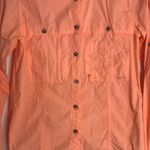 CC Filson Womens Large Pastel Orange Vented Fishing Button Shirt Outdoor Hiking Photo 1