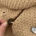 Ralsey Collared Crochet Sheer Shirt Coastal Size Large Cotton Brown Photo 6