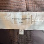 Wilfred  x Aritzia - The Effortless Pant Plaid Trouser Brown Taupe Sz 2 Photo 5