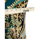 Chico's  Resort Teal Paisley Print 3/4 Sleeve Dress‎ Size 3 (16/18) Plus Stretch Photo 5