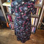 LuLaRoe red & blue floral leggings soft travelcore S high low dress Photo 1