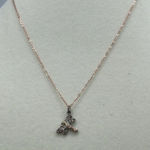 12K rose gold and sterling silver dragonfly necklace Photo 0
