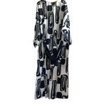 FRANCES VALENTINE Rosa Caftan Flintstone Oyster Black Size XL Photo 5
