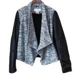 Sebby draped multi media space-dye tweed Moto jacket size small Photo 0