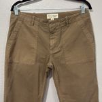 Nili Lotan cotton cropped pants with raw hem Tan Size 6 Photo 2