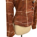 American Vintage Y2K Plaid Blazer With Lace Trim Collar Photo 5