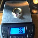 Natural Rhodolite Garnet Sterling Silver 18k Yellow Gold Vermeil Lotus Ring Photo 6