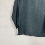 Eileen Fisher Black Silk Floral Print Lagenlook Boxy Fit Blouse Womens Small Photo 1