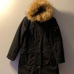 1 Madison  Black Parka Size Small Gently Worn Photo 0
