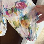 Karen Kane NWT  Bright & Beachy
Peasant Top White Floral Petite Small Photo 7