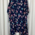 a.n.a . A New Approach Navy Pansy Floral Kimono Sz.S-MT NWT Photo 7