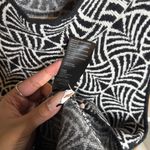 Maeve Anthropologie Maria Black White Geo Knit Sleeveless Mockneck Crop Sweater Photo 7