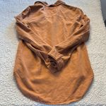 Tan Linen Mix Button Down Shirt with Relaxed Fit Size XS Photo 2