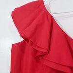 J.Crew  size 6T Cotton Silk Ruffle One Shoulder Dress Holiday Christmas Party Photo 8