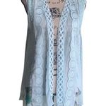 Soft Surroundings  Boho Floral Asymmetrical Open Cardigan Vest Photo 2